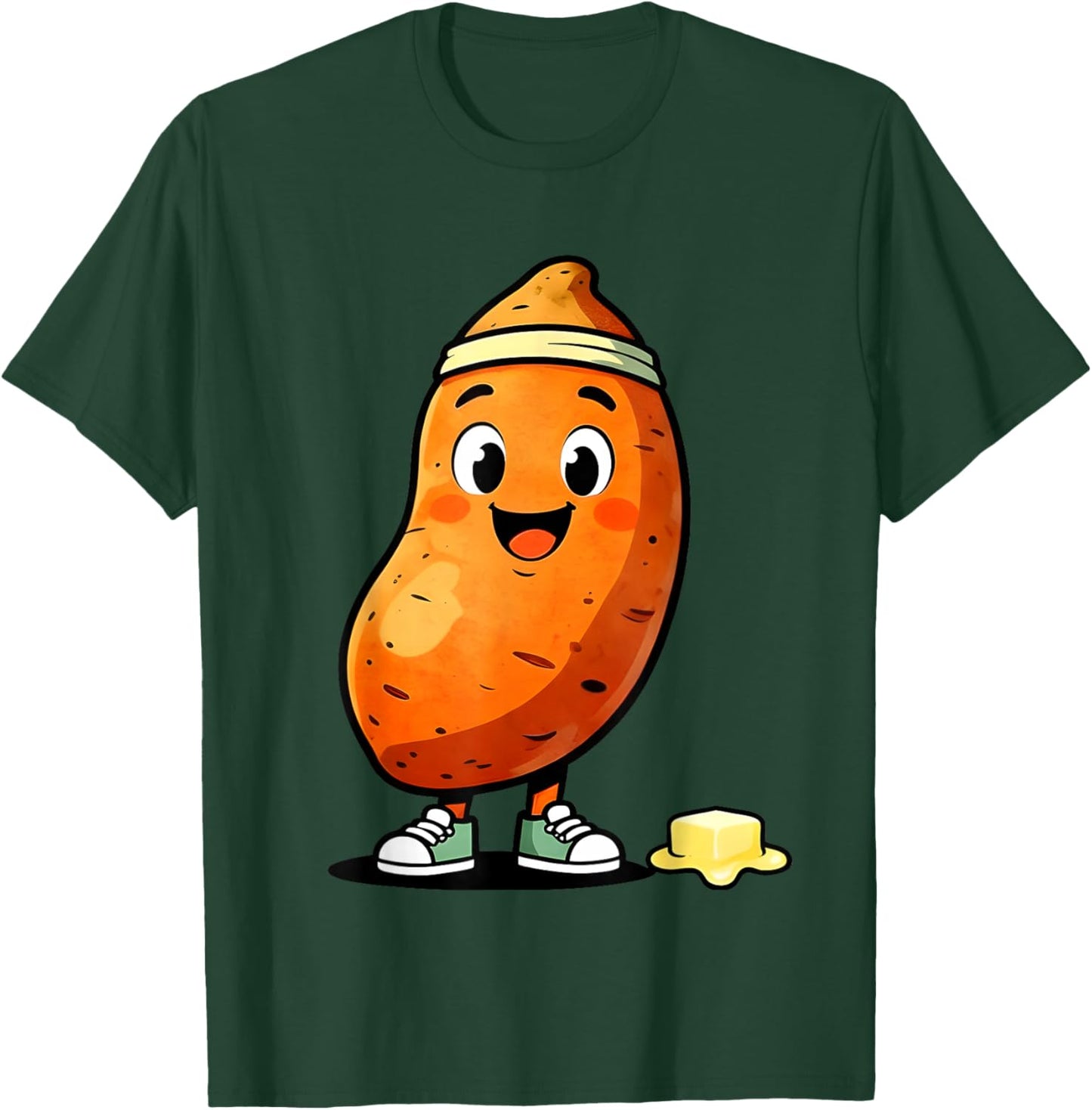 Funny Sweet Potato Motivation Root Vegetable and Rude Potato T-Shirt - T-Shirt | Forest
