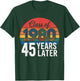 Vintage Class of 1980 45 Years Later Reunion 45th Graduation T-Shirt - T-Shirt | Forest