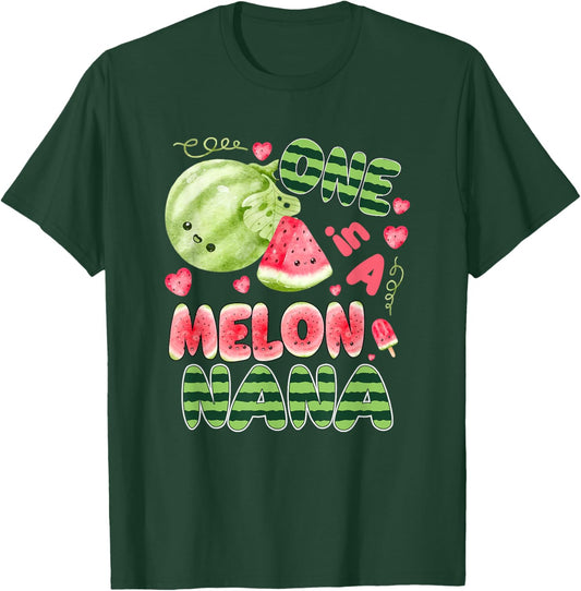 One in a Melon Nana 1st Birthday Party Family Matching T-Shirt - T-Shirt | Forest