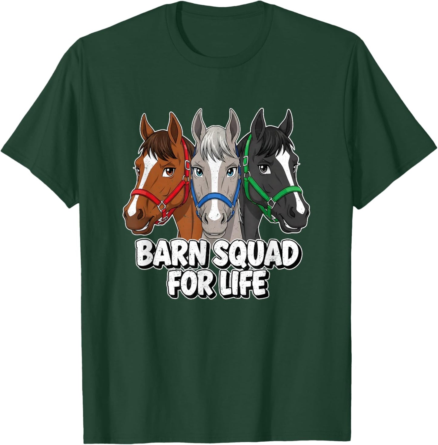 Barn Squad for Life Horse T-Shirt - T-Shirt | Forest