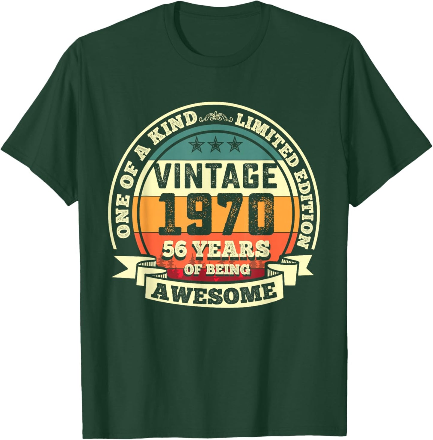 56th Birthday Gift 56 Years of Being Awesome 56 Years Old T-Shirt - T-Shirt | Forest