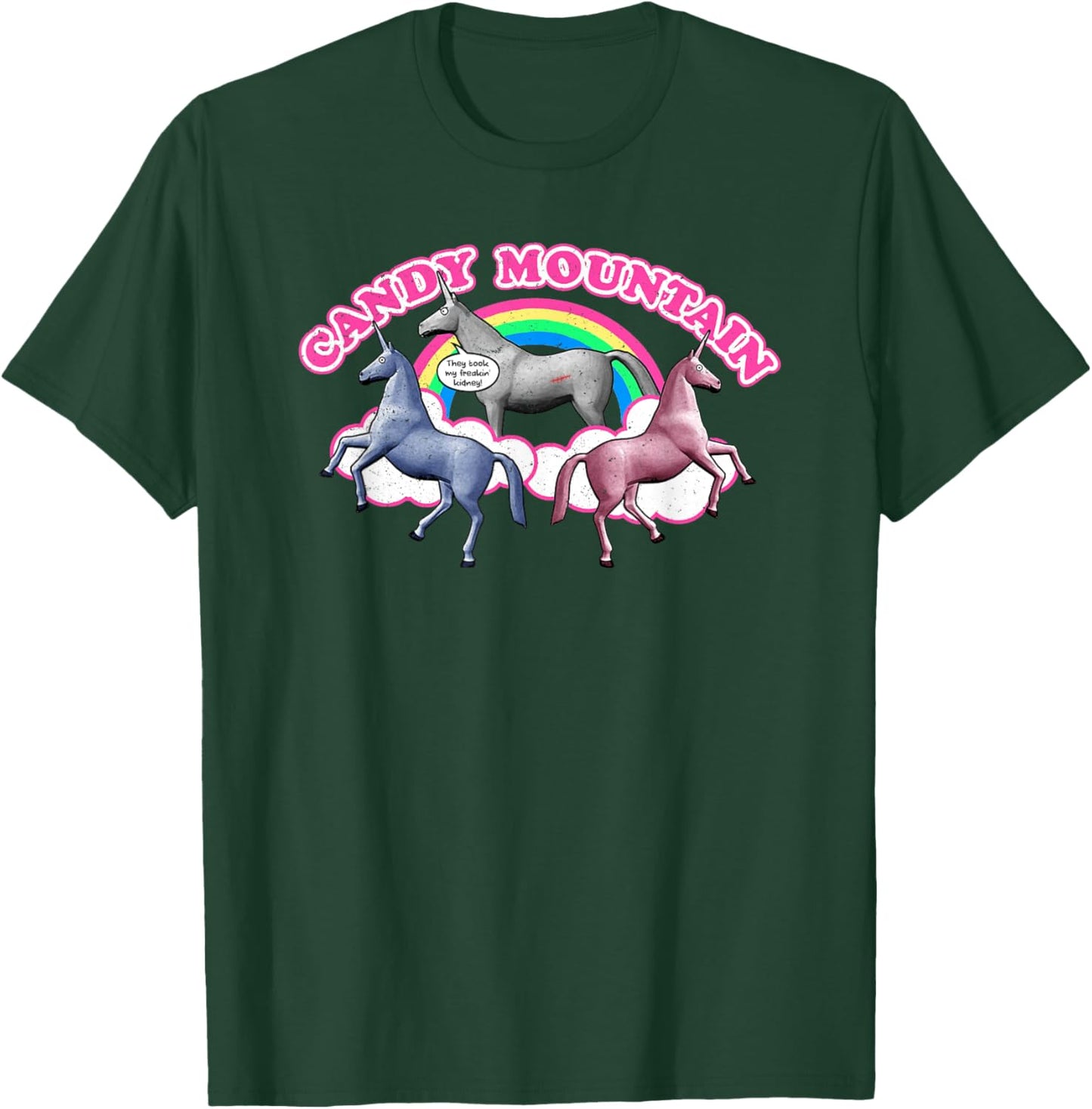 Candy Mountain Funny Charlie Unicorn Sarcasm Meme T-Shirt - T-Shirt | Forest