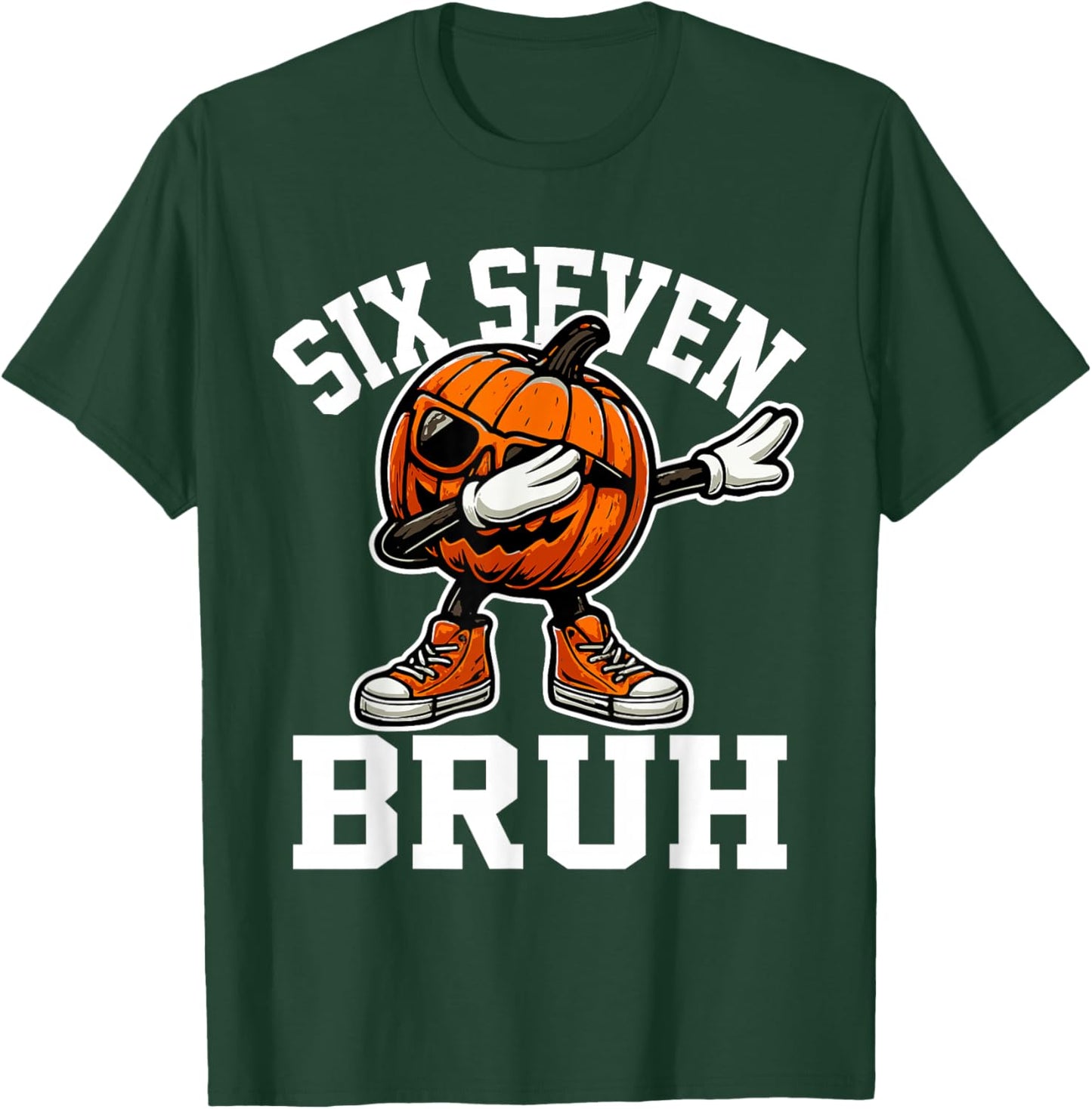 67 Halloween Funny Six Seven Meme Brainrot Pumpkin Kids Bruh T-Shirt - T-Shirt | Forest