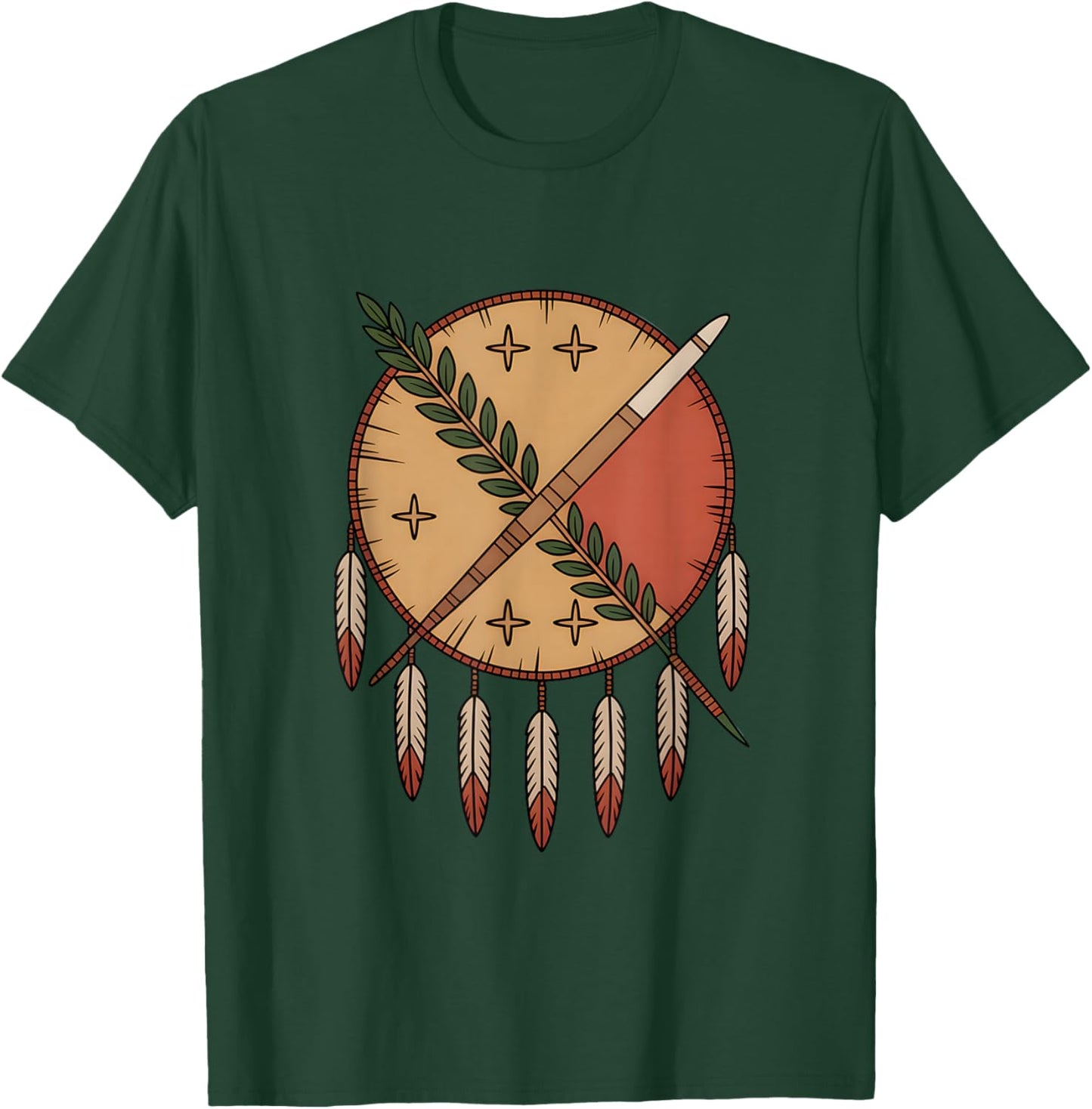Oklahoma Flag Vintage Grunge Patriotic Home Love Men Women T-Shirt - T-Shirt | Forest