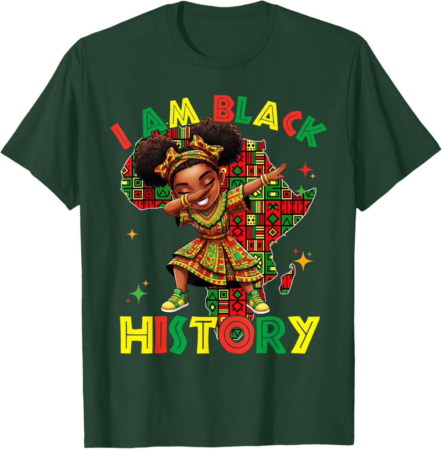 I'm Black History Month Shirt Girls Kids African American T-Shirt - T-Shirt | Forest