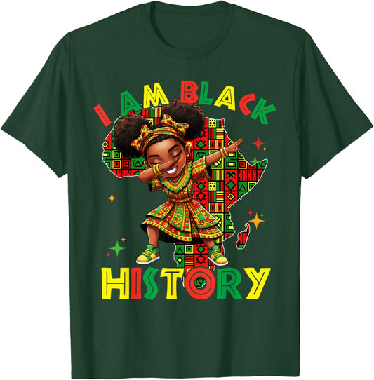 I'm Black History Month Shirt Girls Kids African American T-Shirt - T-Shirt | Forest