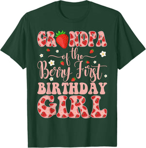 Grandpa of The Berry First Birthday Girl Strawberry T-Shirt - T-Shirt | Forest
