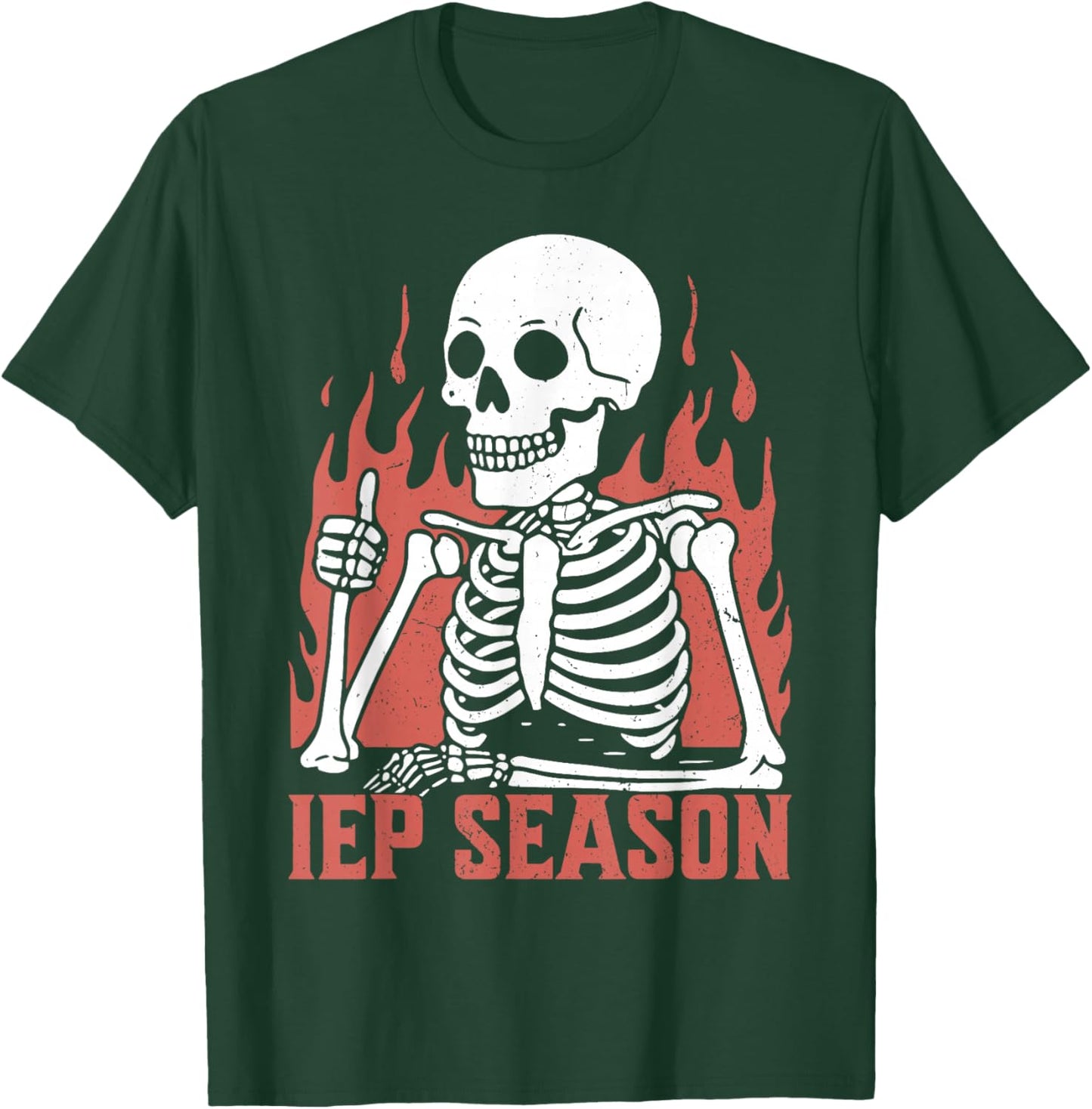 IEP Season Skeleton Teacher School Psychologist Special T-Shirt - T-Shirt | Forest