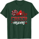 Football Cheer Mom Red Black Pom Leopard Cheerleader T-Shirt - T-Shirt | Forest
