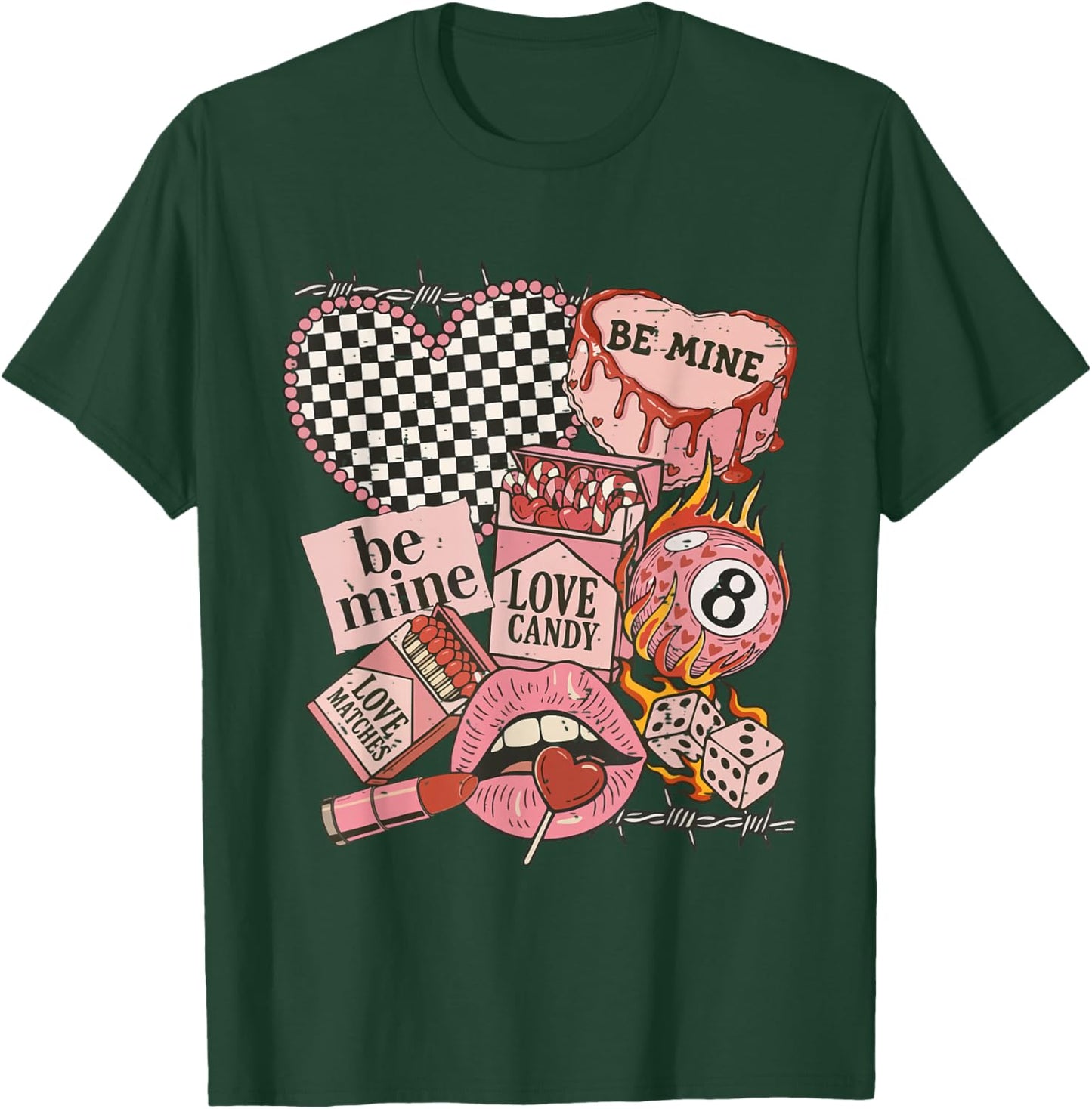 Vintage Western Valentine Collage Howdy Cowgirl XOXO Love T-Shirt - T-Shirt | Forest