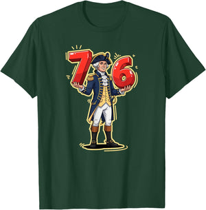 Funny George Washington Six Seven 6 7 Meme T-Shirt - T-Shirt | Forest