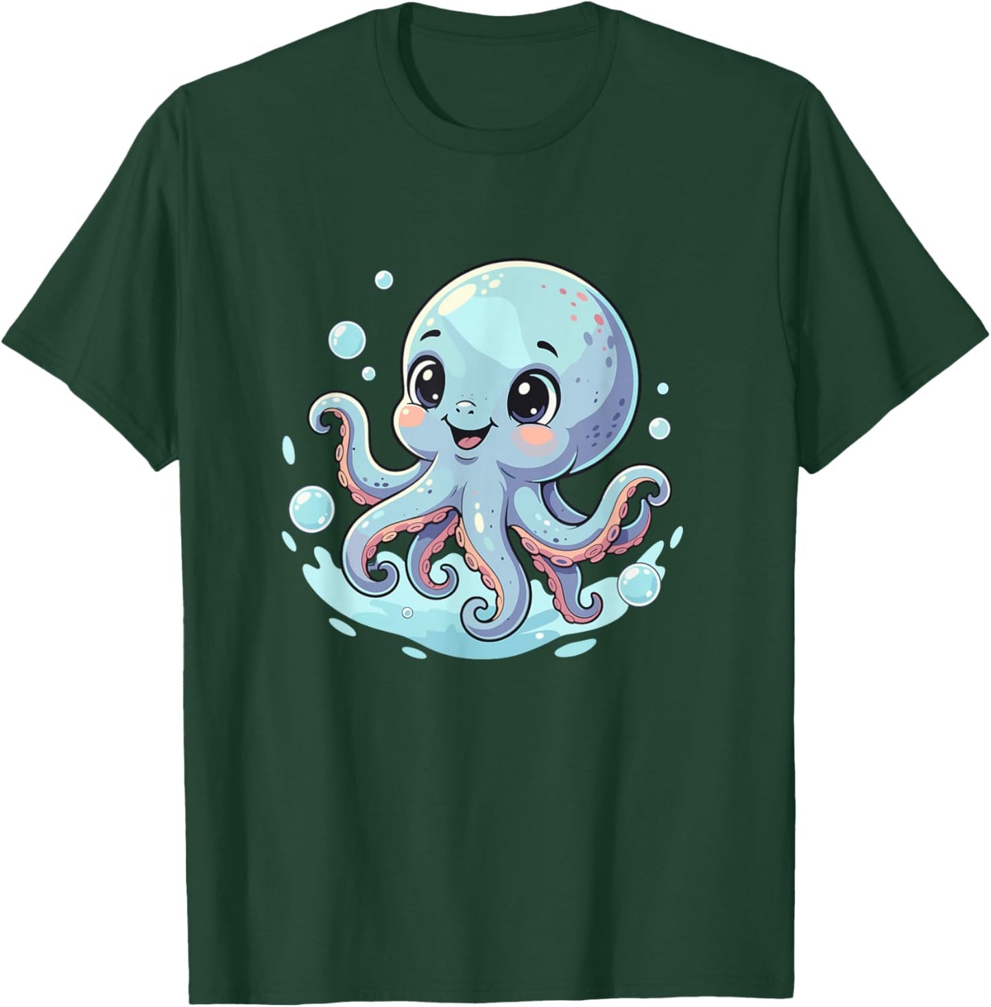 Adorable Baby Octopus Kawaii Ocean Animal Kids T-Shirt - T-Shirt | Forest