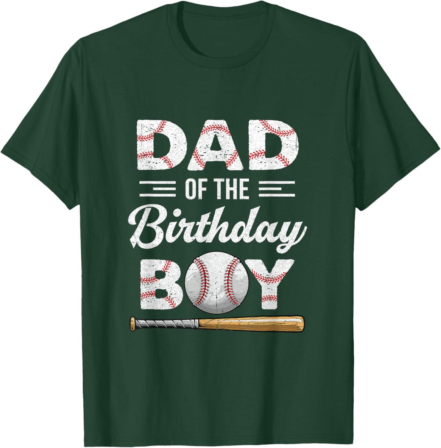Dad of The Birthday Boy Baseball Matching Family T-Shirt - T-Shirt | Forest