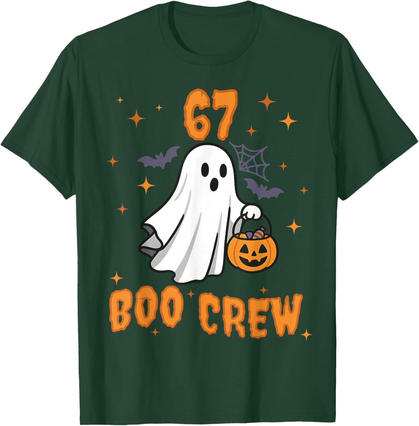 67 Halloween Ghost Boo Crew Matching Funny Brainrot Kids T-Shirt - T-Shirt | Forest