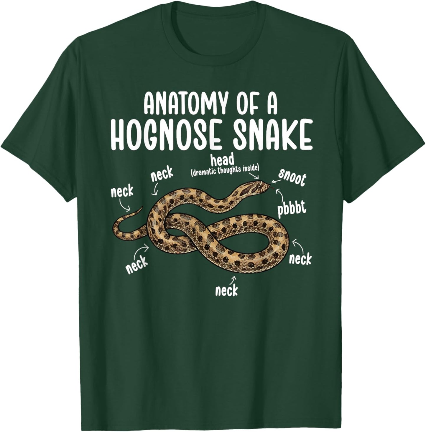 Anatomy of A Hognose Snake Owner Hognose Snake Lover T-Shirt - T-Shirt | Forest