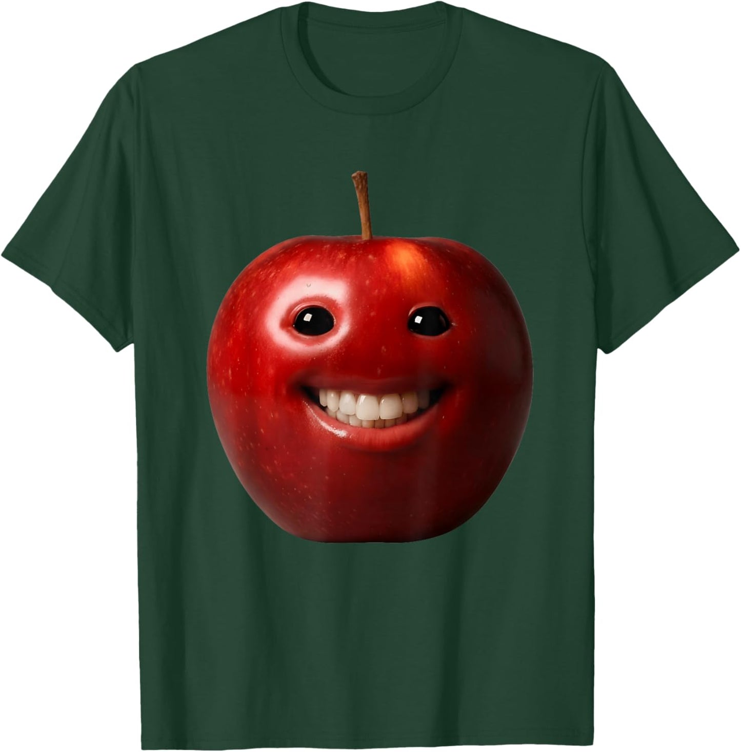 Ai Apple Meme Fruits Eating Fruit Funny brainrot Silly Gen Z T-Shirt - T-Shirt | Forest