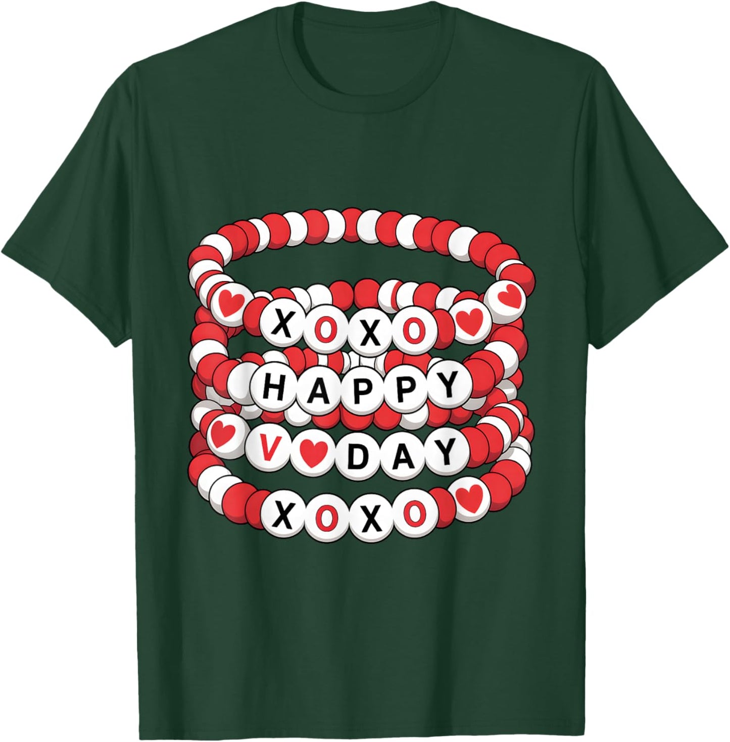 Valentines Friendship Bracelets Valentines Women Kids T-Shirt - T-Shirt | Forest