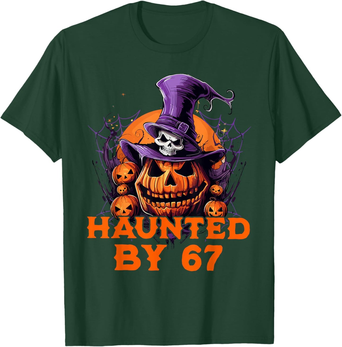 Haunted by 67 Six Seven 6 7 Funny Halloween Costume T-Shirt - T-Shirt | Forest