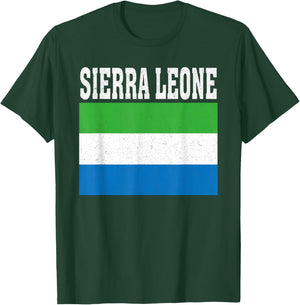 Sierra Leone Flag Patriotic National Roots Souvenir T-Shirt - T-Shirt | Forest