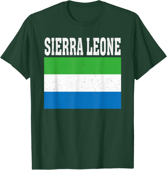 Sierra Leone Flag Patriotic National Roots Souvenir T-Shirt - T-Shirt | Forest