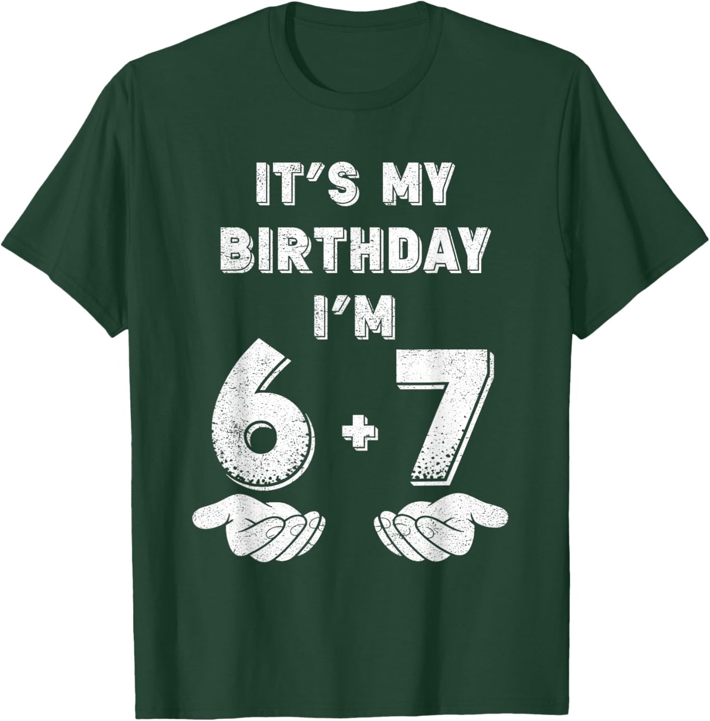 Funny It's My Birthday I'm 6 7 Six Seven Meme 13th Birthday T-Shirt - T-Shirt | Forest