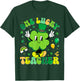 One Lucky Teacher Shamrock Retro Funny St Patricks Men Women T-Shirt - T-Shirt | Forest