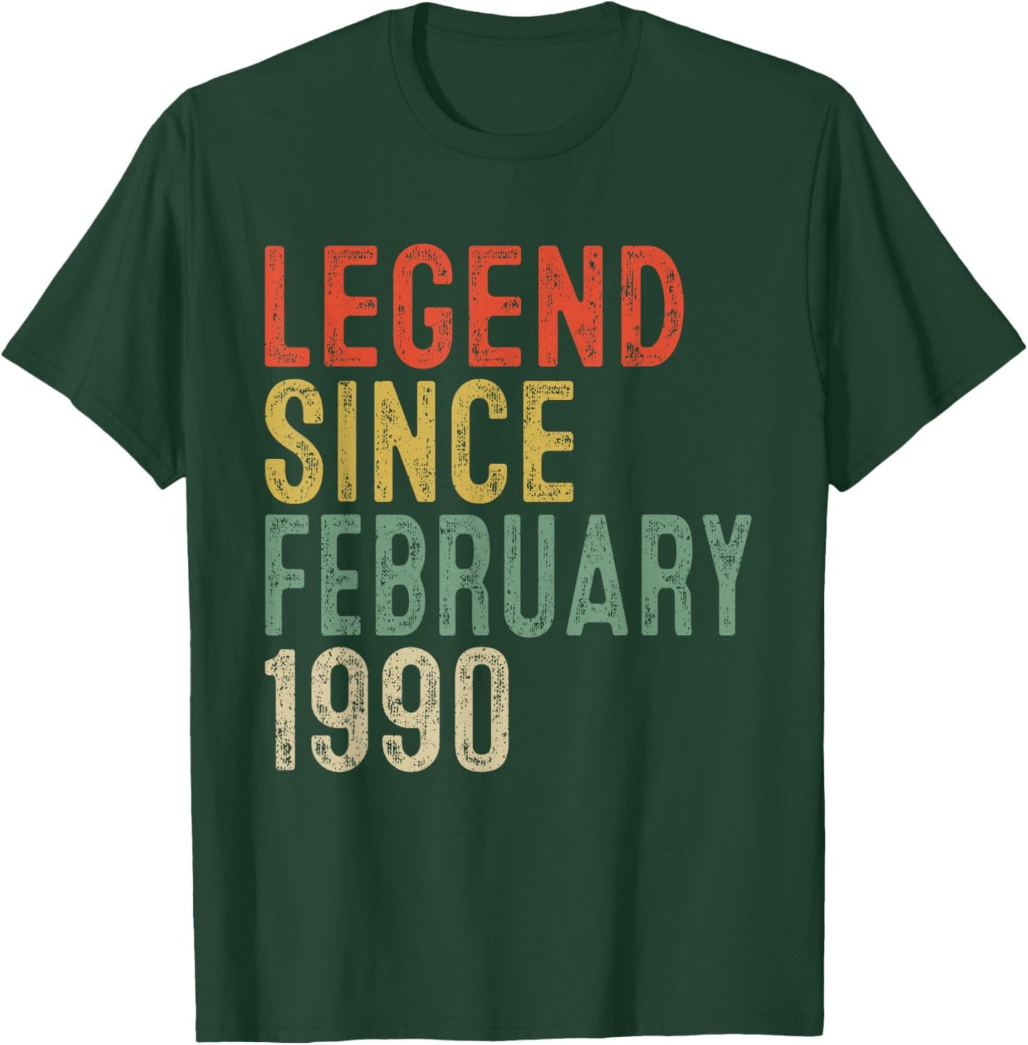 Legend Since February 1990 36th Birthday Gifts 36 Year Old T-Shirt - T-Shirt | Forest