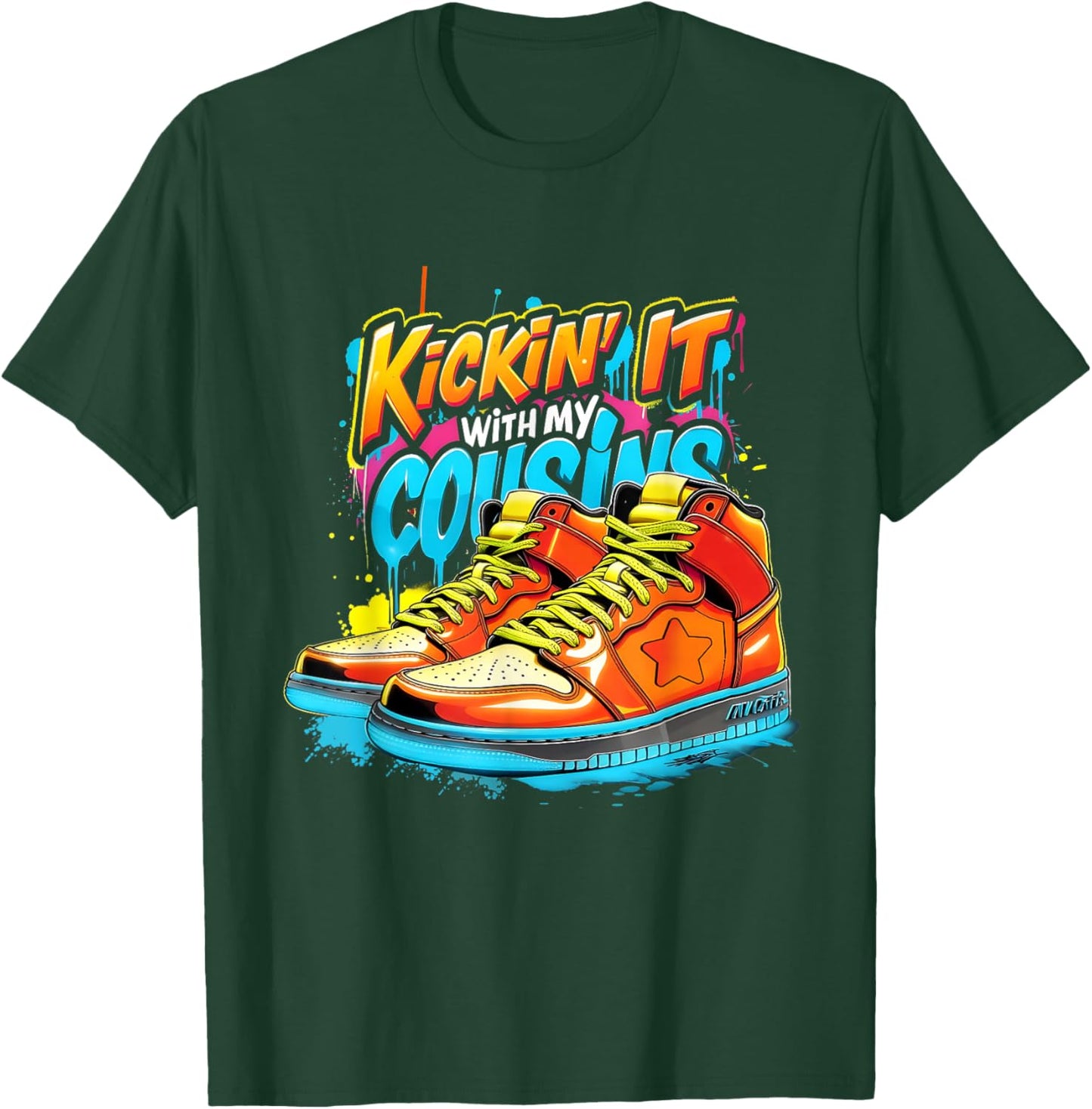 Kickin’ It with My Cousins Matching Family Reunion T-Shirt - T-Shirt | Forest