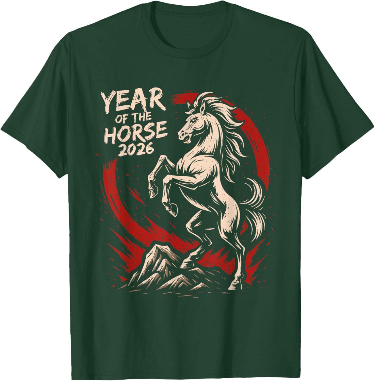 Chinese New Year 2026 Year of The Horse Lunar New Year 2026 T-Shirt - T-Shirt | Forest
