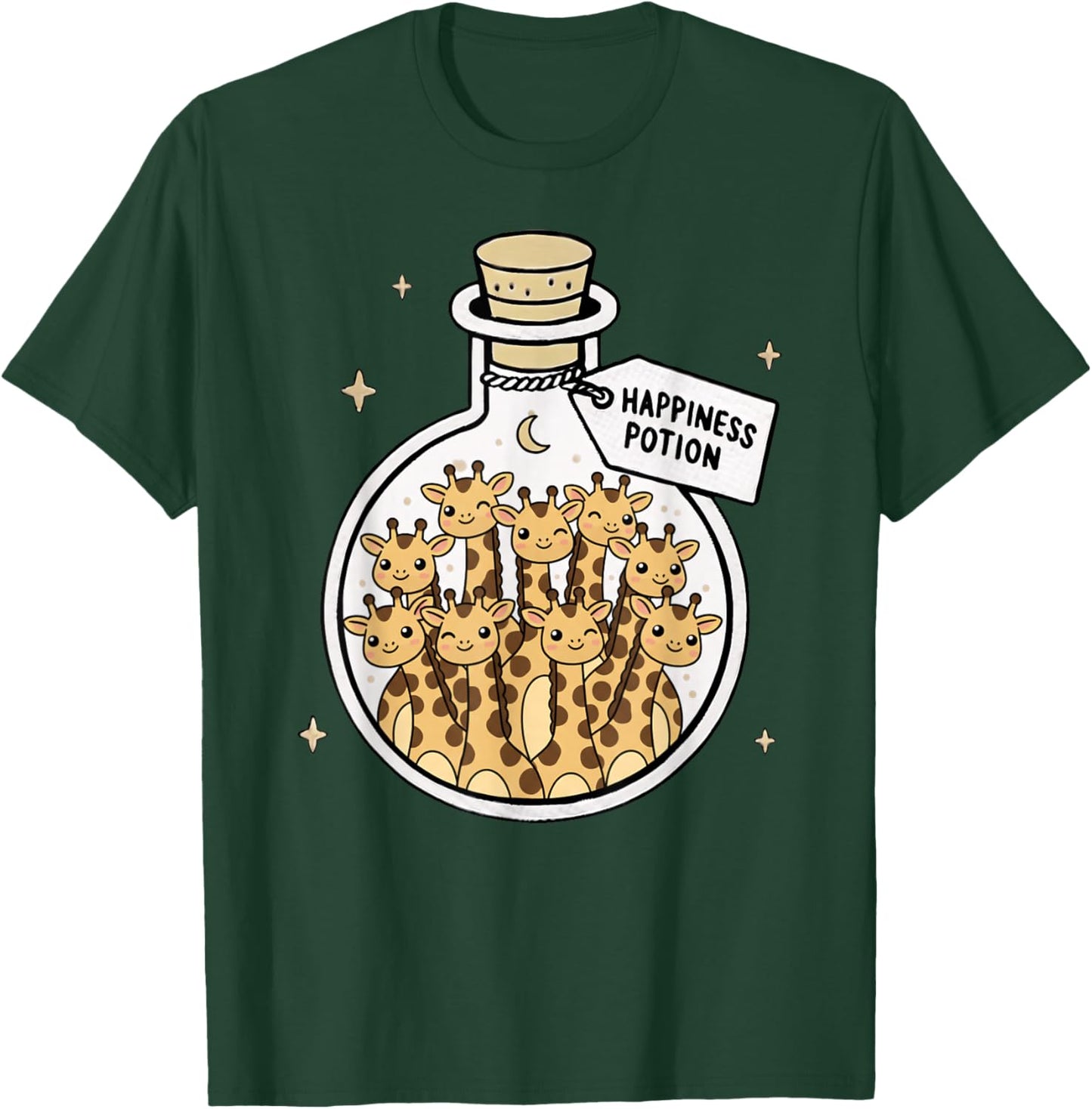 Funny Giraffe Happiness Potion Zoo Boys Girls Kids T-Shirt - T-Shirt | Forest
