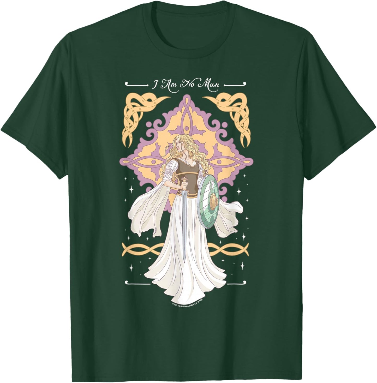The Lord of the Rings Éowyn I Am No Man Quote Celestial Art T-Shirt - T-Shirt | Forest