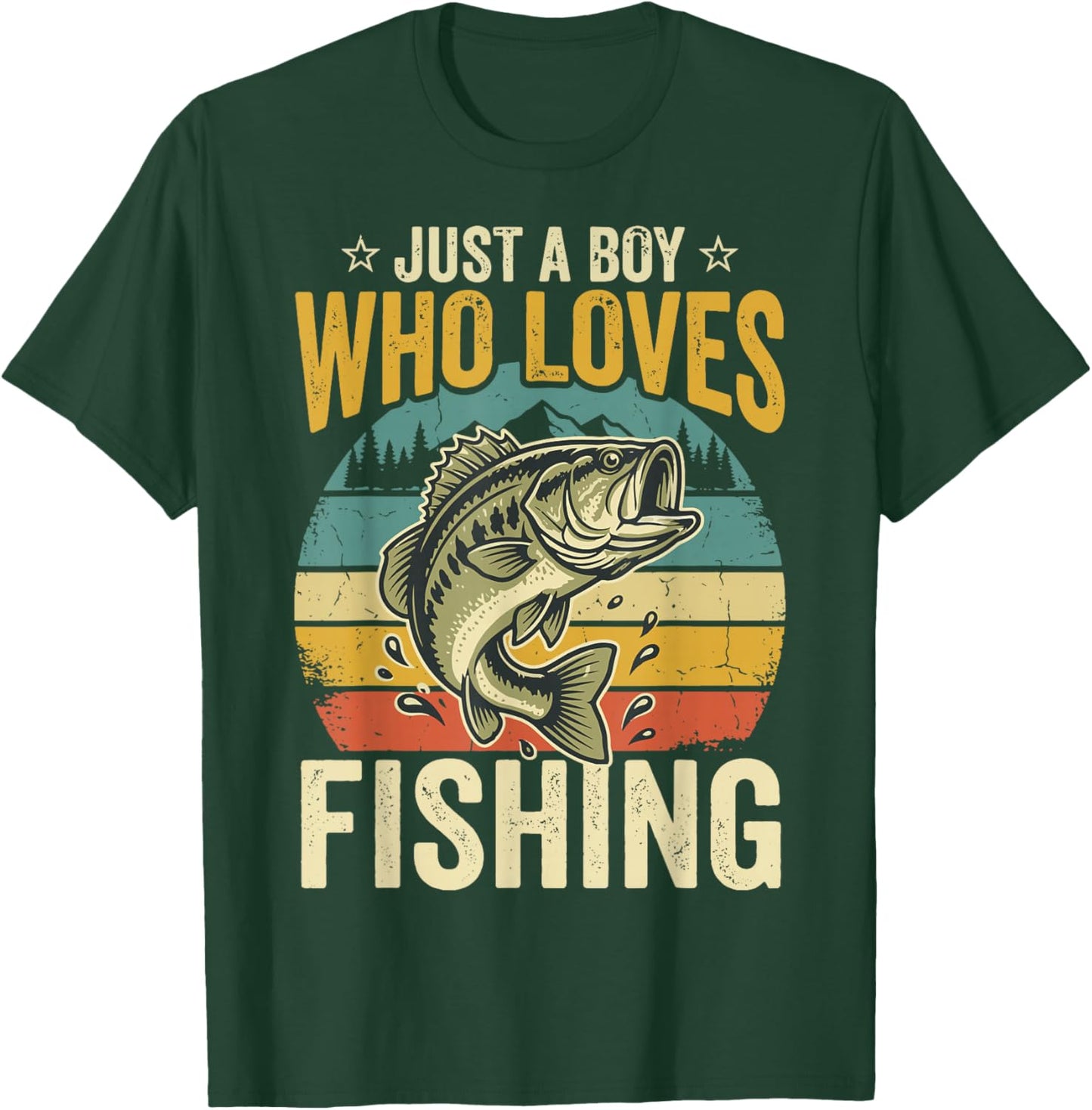 Just A Boy Who Loves Fishing T-Shirt - T-Shirt | Forest