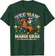 Yee Haw Mardi Gras Cowboy Horse Carnival Design T-Shirt - T-Shirt | Forest