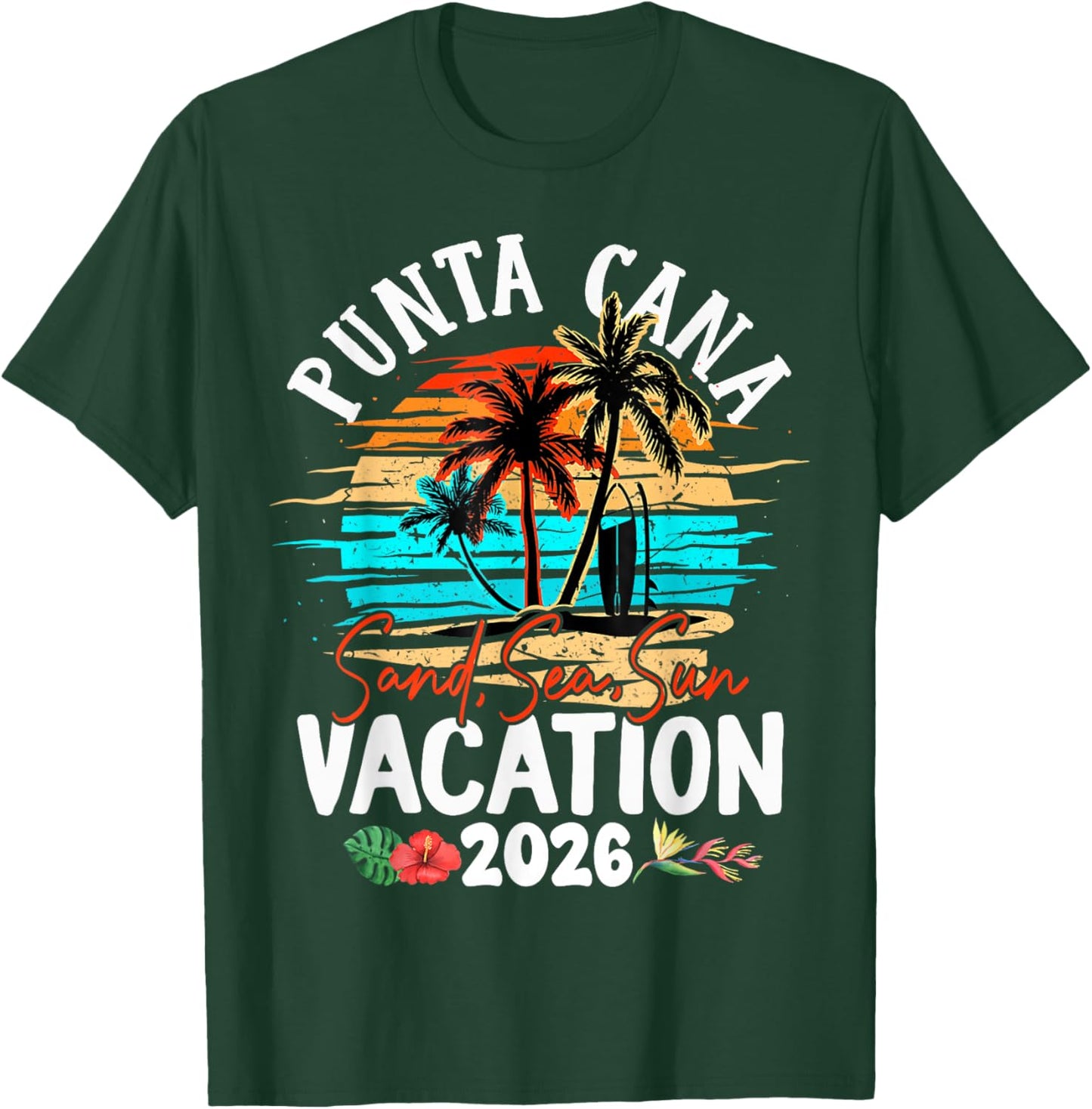 Punta Cana Dominican 2026 Vacation Matching Family Group T-Shirt - T-Shirt | Forest