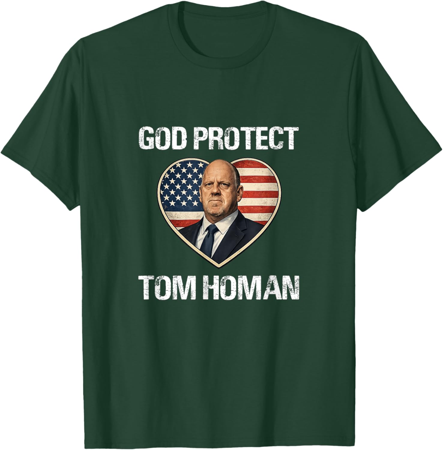 I Love Heart Tom American Patriotic Flag God Protect Homan T-Shirt - T-Shirt | Forest