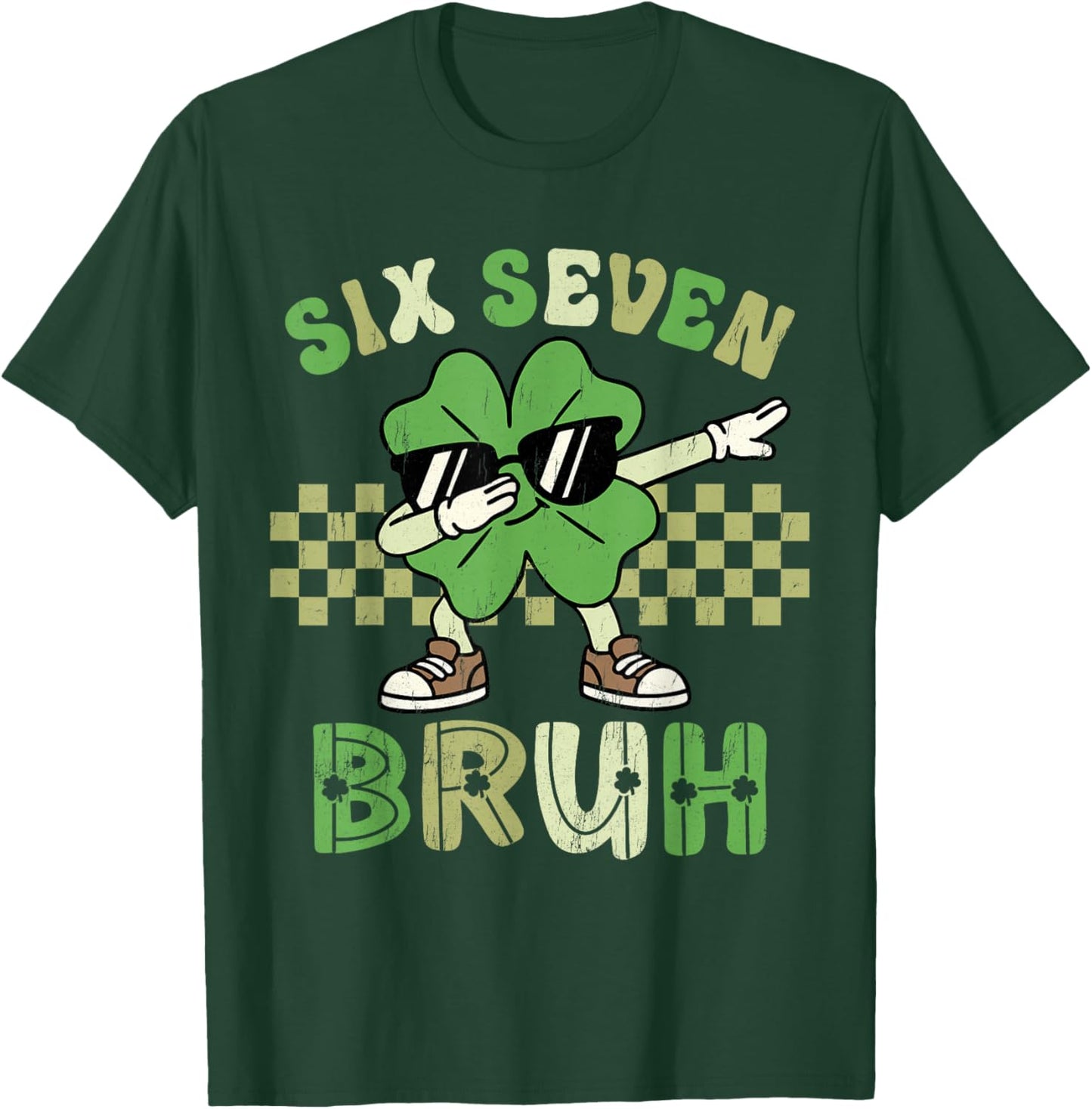 Six Seven 67 Meme Cool St Patricks Day Teens Boys Girls Kids T-Shirt - T-Shirt | Forest