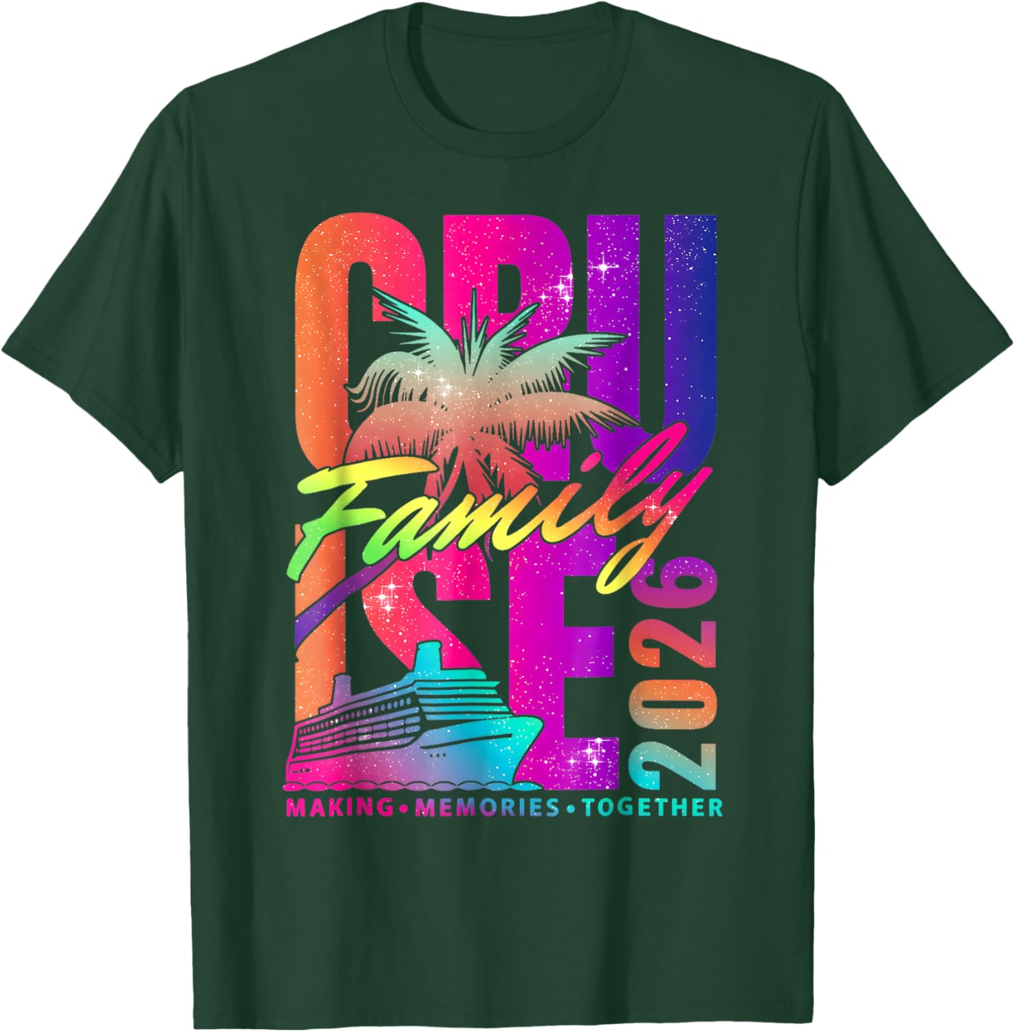 Family Cruise 2026 Family Matching Cruise Vacation Party T-Shirt - T-Shirt | Forest