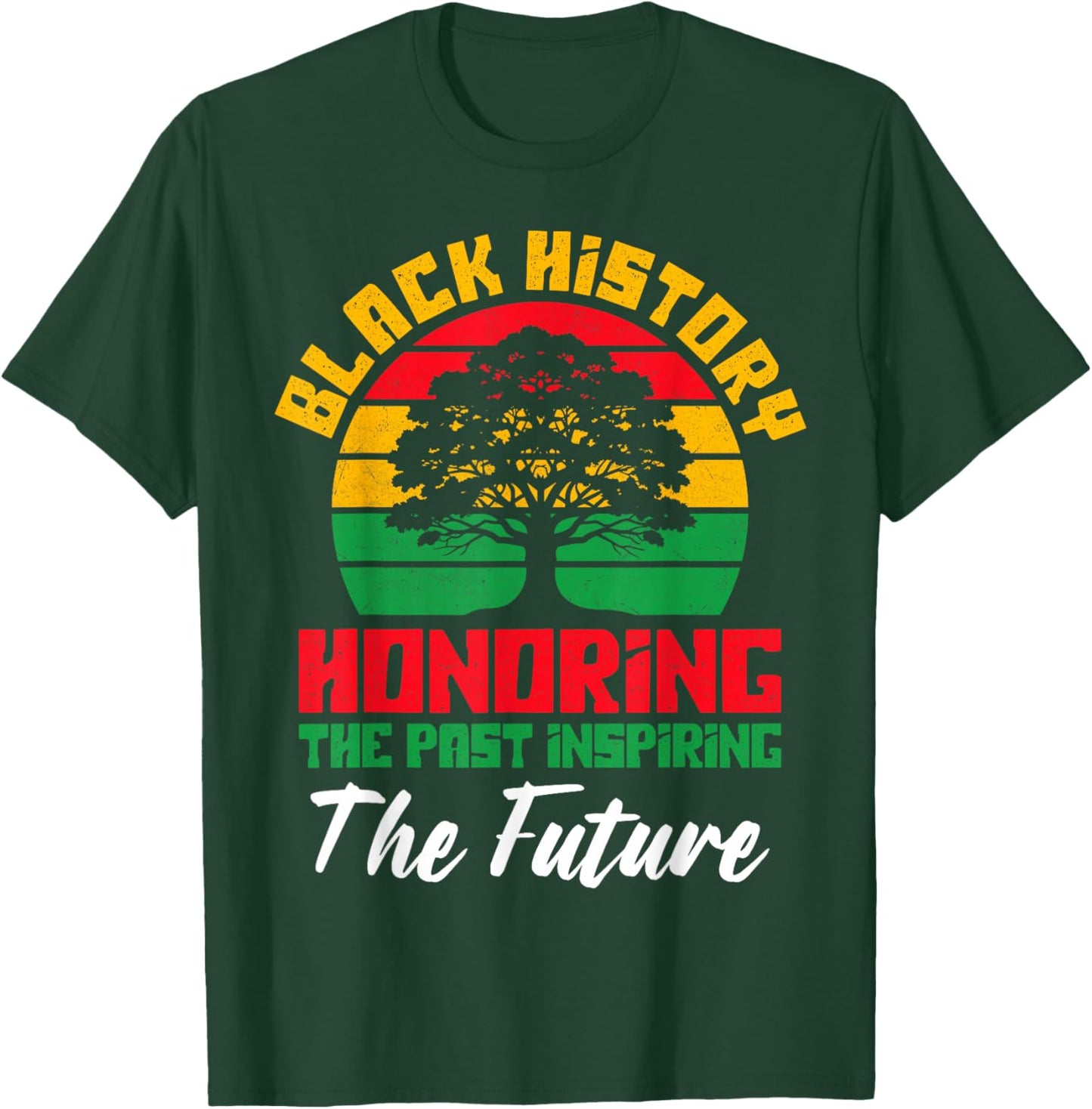 Honoring Past Inspiring Future Black History Month Men Kid T-Shirt - T-Shirt | Forest