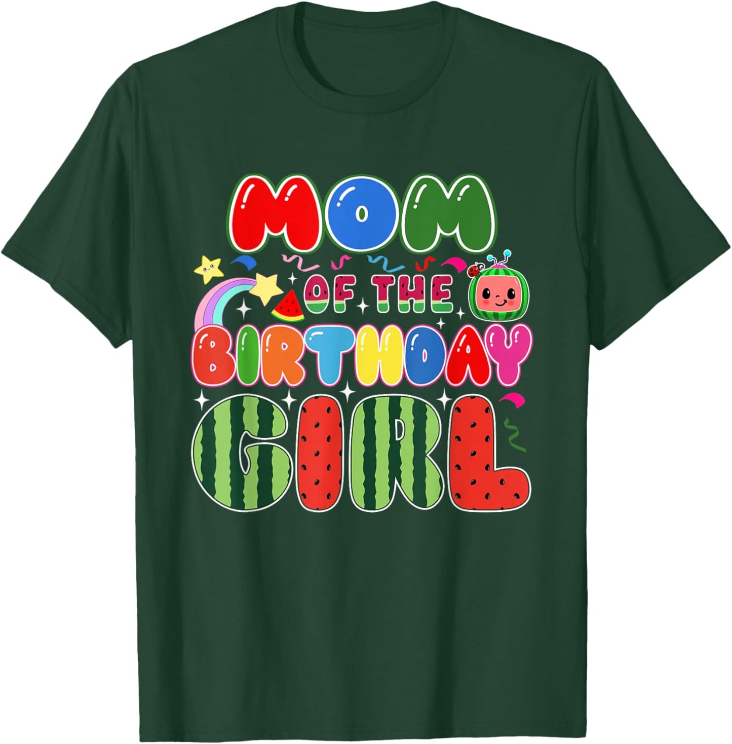Mom of The Birthday Girl Melon Family Matching Funny T-Shirt - T-Shirt | Forest