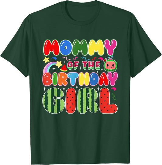 Mommy of The Birthday Girl Melon Family Matching Funny T-Shirt - T-Shirt | Forest