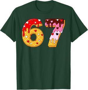 67 Ice Cream Drip Meme Funny Six Seven 67 Valentines T-Shirt - T-Shirt | Forest