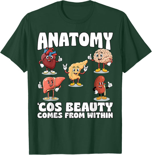 Internal Organs Human Body Anatomy Teacher Science Students T-Shirt - T-Shirt | Forest