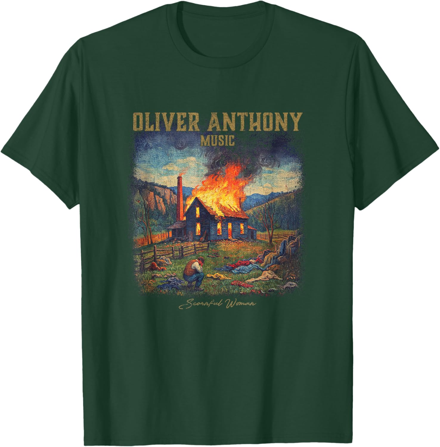 Oliver Anthony - Official Merchandise - Scornful Woman T-Shirt - T-Shirt | Forest