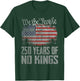 250 Years 1776 2026 250th USA Patriotic No Kings in America T-Shirt - T-Shirt | Forest