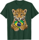 Brazil Flag Leopard Brazilian Roots Brasilian Pride Brasil T-Shirt - T-Shirt | Forest
