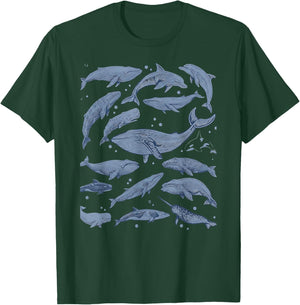 Retro Whale Watching Trip Ocean Sea Life Dolphin Souvenir T-Shirt - T-Shirt | Forest