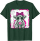 Women Girls Vintage Cute Lollipop Highland Cow Bow Valentine T-Shirt - T-Shirt | Forest