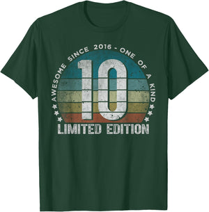 10 Year Old Gifts Vintage 2016 Limited Edition 10th Birthday T-Shirt - T-Shirt | Forest