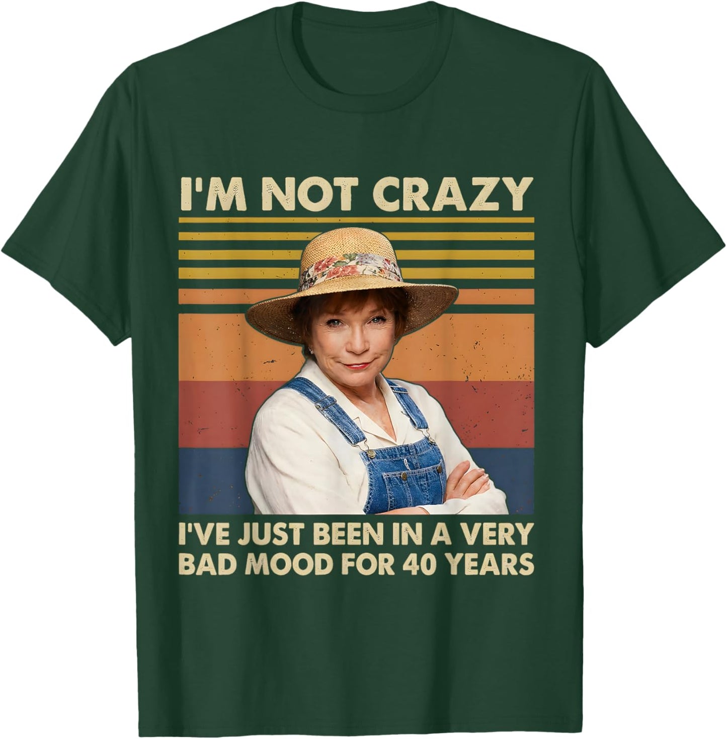 I'm Not Crazy I've Just Been in A Very Bad Mood for 40 Years T-Shirt - T-Shirt | Forest