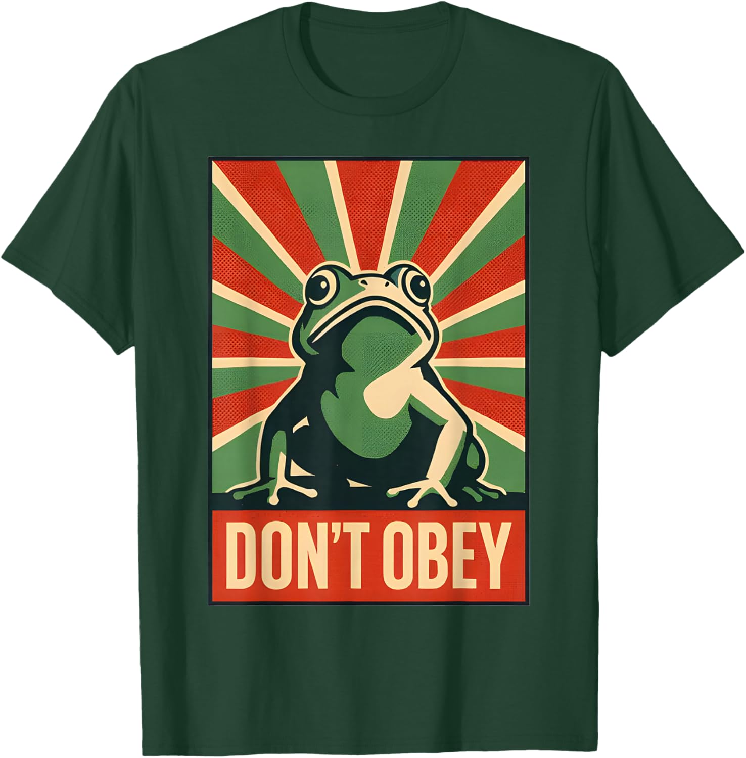 Retro Frog Don't Obey Shirt Men Women T-Shirt - T-Shirt | Forest